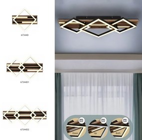 Plafoniera LED riflaj MDF cu efect de lemn OBRIEN