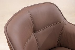 Set 2 scaune Pivotante, Piele Naturala, Maro, Euphoria