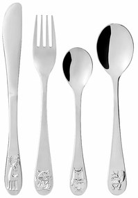 Set tacamuri inox copii, 4 piese, Forest Team