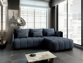 Colțar extensibil dumonde cu ladă de depozitare si sezut confortabil din spuma high-density, Malta Enjoy Antracit II 235x185 cm