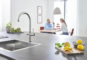 Grohe Blue Home Ondus Baterie de bucatarie cu sistem de filtrare, racire si acidulare, pipa C, cupru mat (brushed warm sunset)