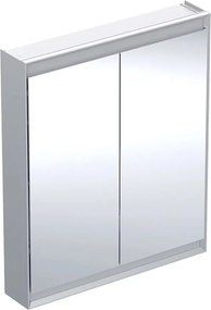 Dulap cu oglinda Geberit One ComfortLight 75 cm aluminiu eloxat