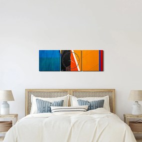 Tablou - Geometrie (cu ceas) (90x30 cm)