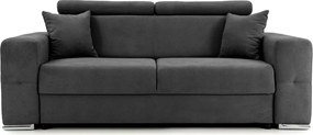 Canapea Fixă 2 locuri BELLAGIO, cu tetiere reglabile, 205x100x100 cm, Gri-Inchis-Enjoy