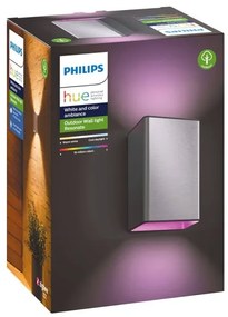 Corp de iluminat LED RGB de exterior Hue RESONATE 2xLED/8W/230V IP44 Philips 17464/47/P7