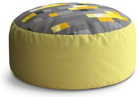 Taburet Circle Blocks 2, galben / gri