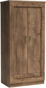 Dulap TEDY Typ T7, stejar lefkas, PAL melaminat, cu 2 usi, 90x57x190 c
