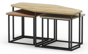 Măsuțe de cafea 3 buc. 60x111,5 cm Zoya – Marckeric