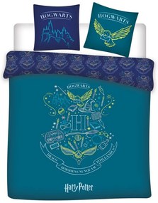 Harry Potter Blue set de lenjerie cuvertură dublă 240×220cm, 63x63 cm Microfibră