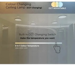 Plafonieră LED/36W/230V d. 50 cm 3000/4000/6400K