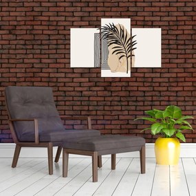 Tablou - Abstracție cu frunze tropicale N⁰3 (90x60 cm)