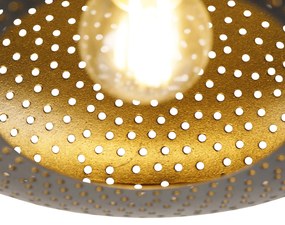 Plafoniera inteligentă neagră cu auriu 25 cm incluzând Wifi P45 - Radiance