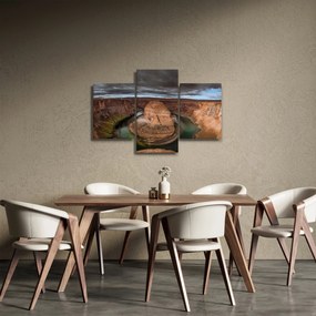 Tablou cu lac în stânci (90x60 cm)