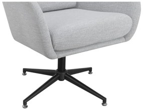 Fotoliu gri deschis wing cu tapițerie din catifea Vanessa – Støraa