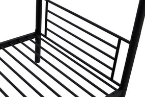Pat supraetajat metalic Bunky negru - 90 x 200 cm