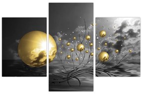Tabloul bilelor în ocru (90x60 cm)