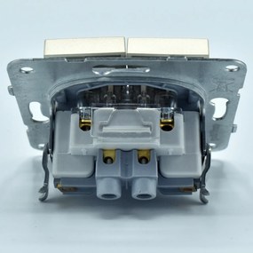 Intrerupator dublu alternativ, 10A, IP20, Bronz, Panasonic Arkedia Slim / Karre Plus
