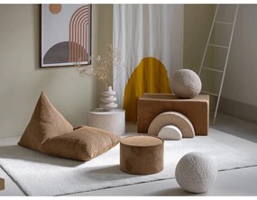 Fotoliu puf pentru copii maro cu tapițerie din catifea reiată Big Lounger – Wigiwama