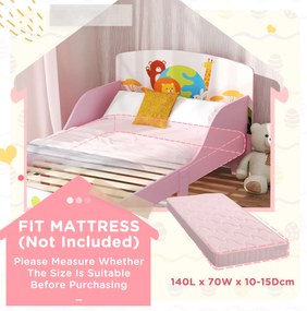 AIYAPLAY Pat pentru Copii 3+ Ani cu Margini Înalțate și Bariere Roz | Aosom Romania