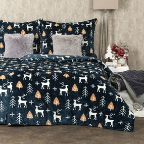 Lenjerie pat 2 pers. 4Home Nordic Deer microflanel, 160 x 200 cm, 70 x 80 cm