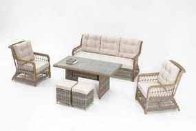 Set mobilier de gradina, Divona, Ibiza, Crem