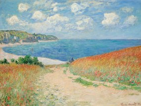Artă imprimată Path in the Wheat Fields at Pourville - Claude Monet, (40 x 30 cm)
