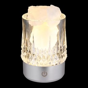 Globo 21044S - Lampă de birou LED LIZZY cu control tactil LED/1W/5V 3000K 1200 mAh argintie