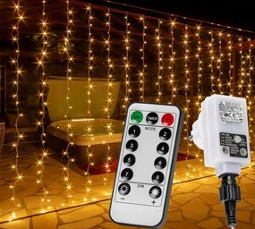 Perdea luminoasă de Crăciun 600 LED - 6x3 m, alb cald