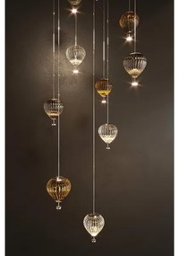 Lustră LED pe cablu MAXLIGHT P0575 PALLONCINI 2xLED/3W/230V d. 12 cm bej