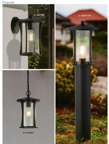 Lustra / Pendul pentru iluminat clasic traditional OUTDOOR 8476BK SRT
