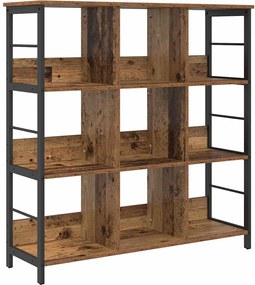 vidaXL Raft pentru cărți Lemn Vechi 102 x 32 x 104,5 cm Lemn compozit