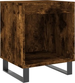 vidaXL Noptieră, stejar fumuriu, 40x35x50 cm, lemn compozit