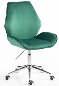 HR350K Scaun Verde din Catifea Bază Cromata