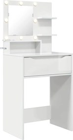 vidaXL Mese de toaletă pentru dormitor Alb lucios 80 x 39,6 x 135 cm