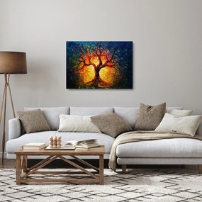 Tablou pe sticlă - Arborele vieții în mozaic (70x50 cm)