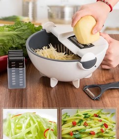 Feliator de legume multifuncțional cu strecurător