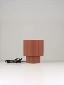 Veioza, Lampa de masa cu abajur rosu maroniu BLOOSY