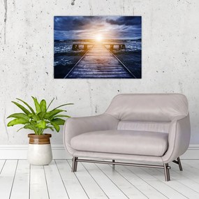 Tablou pe sticlă cu mol însorit (70x50 cm)