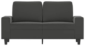 Canapea cu 2 locuri, gri inchis, 120 cm, tesatura microfibra Morke gra, 154 x 77 x 80 cm