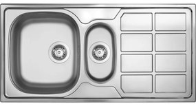 Chiuveta bucatarie doua cuve inox crom satin Deante Soul SATIN