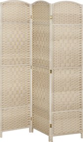 HOMCOM Paravan interior din lemn 3 panouri separator de cameră pliabil pentru living dormitor 135 x 180 cm stejar | Aosom Romania