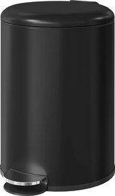 HOMCOM Coș de gunoi pentru bucătărie de 20 L, coș metalic rezistent la amprente cu capac Soft-Close, pedală și coș interior detașabil, Negru | Aosom Romania