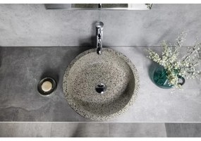 Sapho - Lavoar pe blat PRIORI Ø 41 cm alb/gri