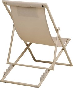 Șezlong de grădină bej din metal Curtis – House Nordic