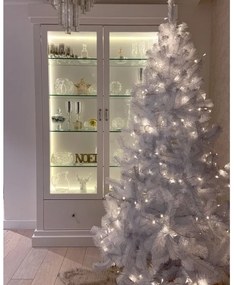 Brad de Crăciun feeric de culoare albă luxoasă 220 cm
