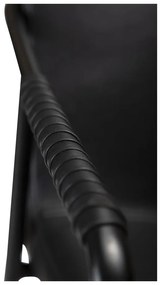 Scaun bar cu husă din piele artificială DAN-FORM Denmark Boto, negru, înălțime 95 cm