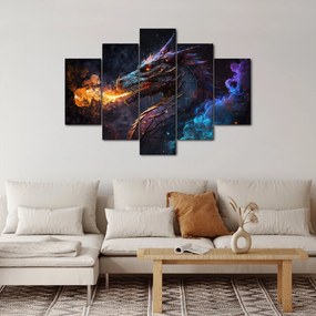 Tablou - Dragon scuipând flăcări (150x105 cm)