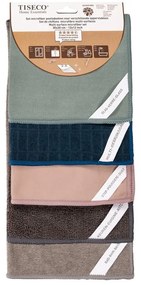 Set 5 prosoape din microfibră Tiseco Home Studio, 30 x 30 cm