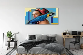 Tablouri canvas Macaw pe umăr