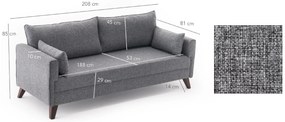 Canapea extensibilă Bellina (gri). 1063003